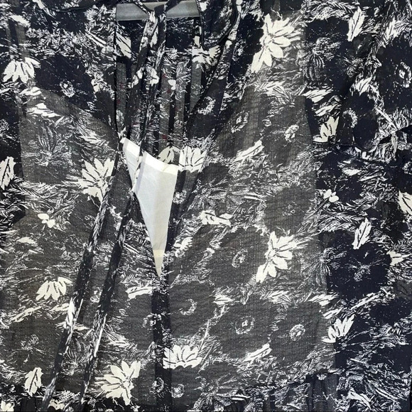 NEW Free People These Dreams Black Floral mini Long Sleeve Dress Size Small - Picture 11 of 16